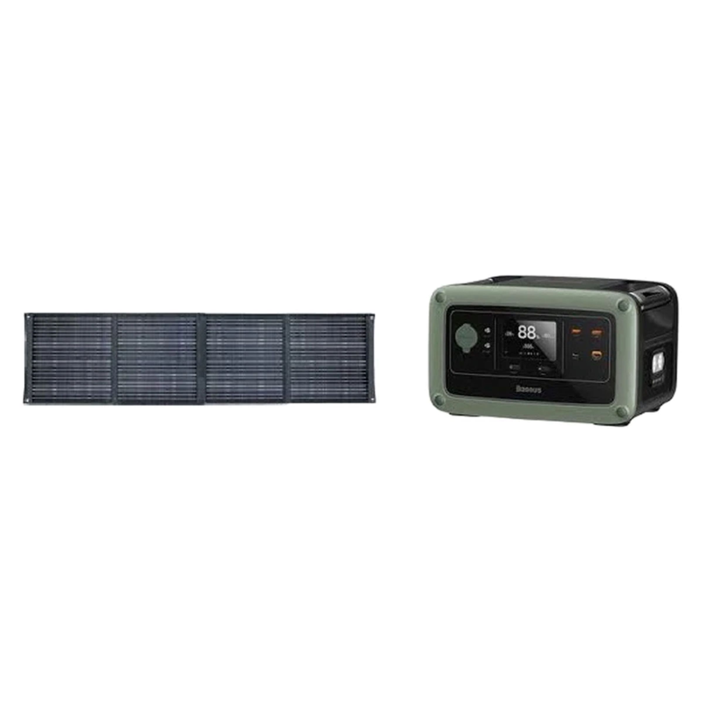 پاوربانک 600 وات بیسوس مدل 2in1 ظرفیت 180000میلی آمپر به همراه پنل شارژ